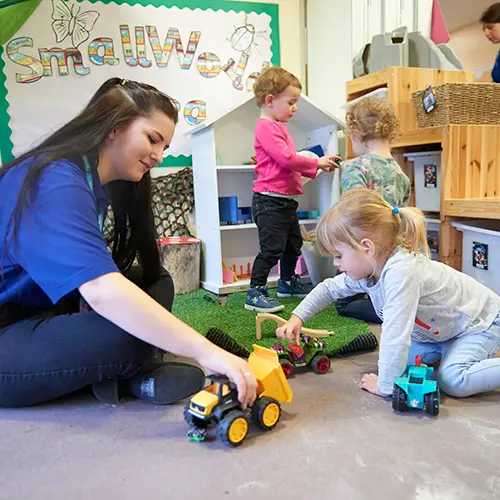 Early years student in a creche