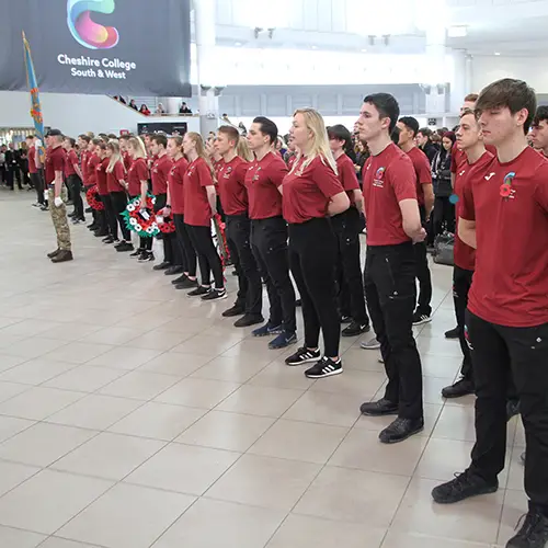 Uniformed Protective Services students parade