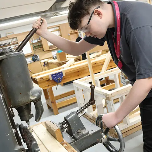 Carpentry student