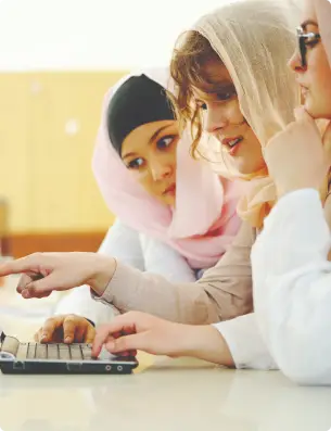 Females wearing scarfs - Esol